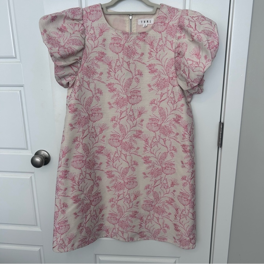 THML Pink Floral Dress Short Small - Picture 4 of 9